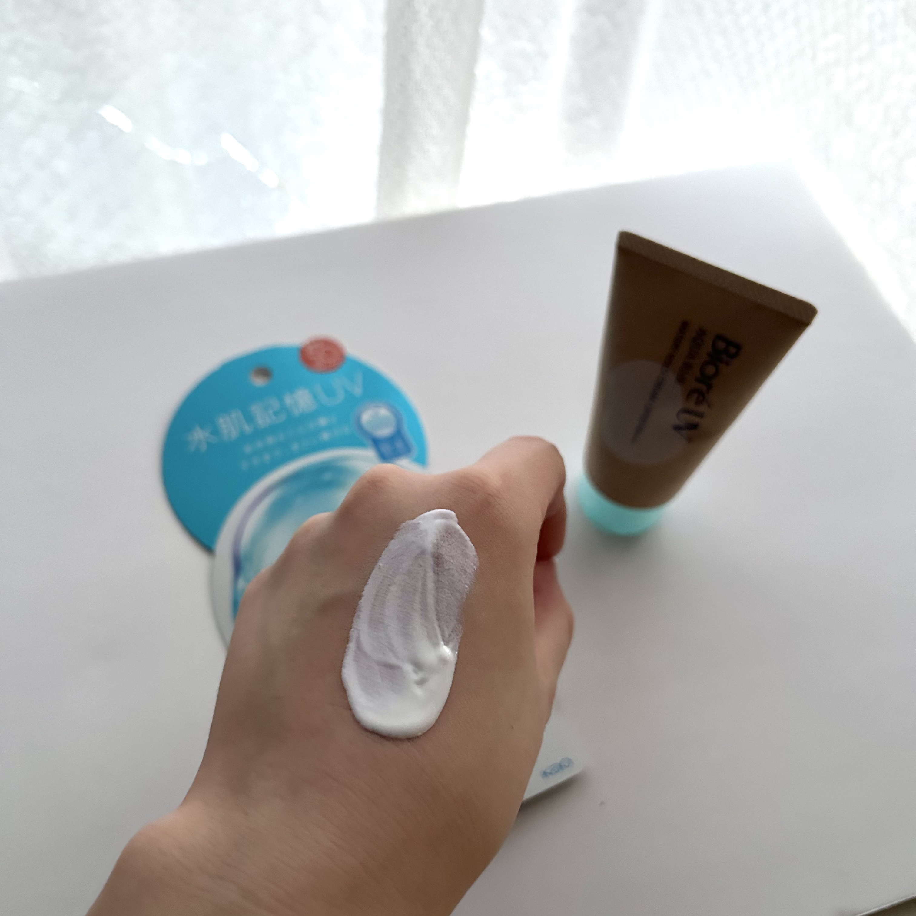 ビオレUV アクアリッチ ウォータリーホールドクリーム（水肌記憶UV）/ビオレ/日焼け止めクリームを使ったクチコミ（1枚目）