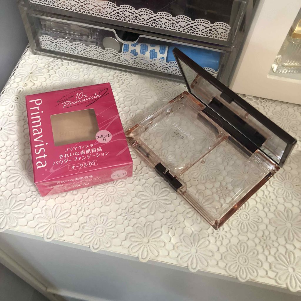 くずれにくい きれいな素肌質感パウダーファンデーション/プリマヴィスタ/パウダーファンデーションを使ったクチコミ(2枚目)