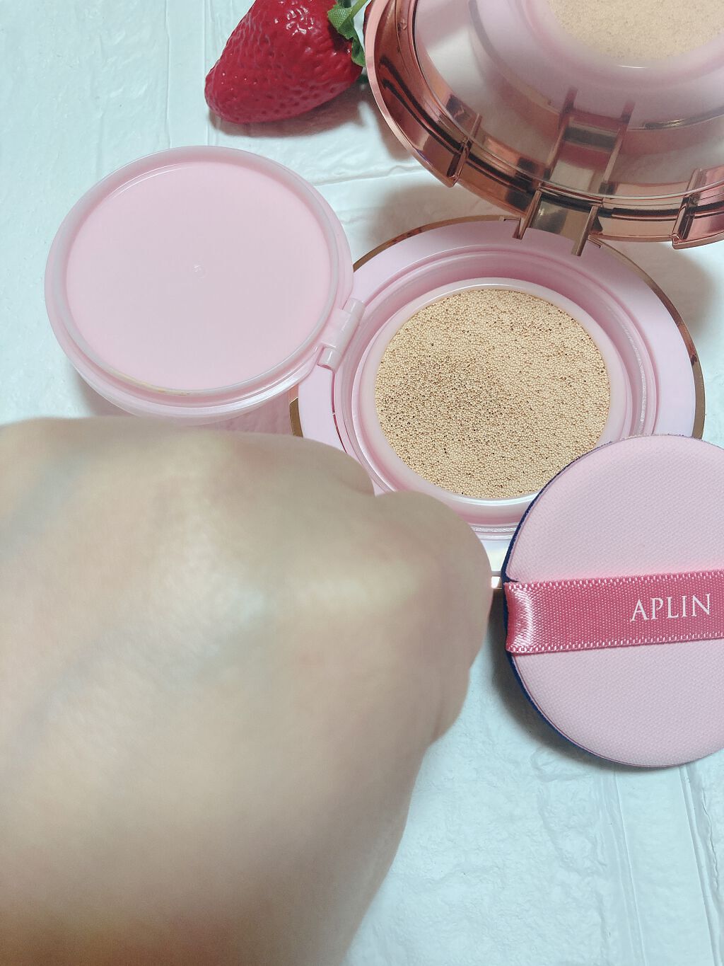 ピンクティーツリーカバークッション/APLIN/クッションファンデーションを使ったクチコミ（3枚目）