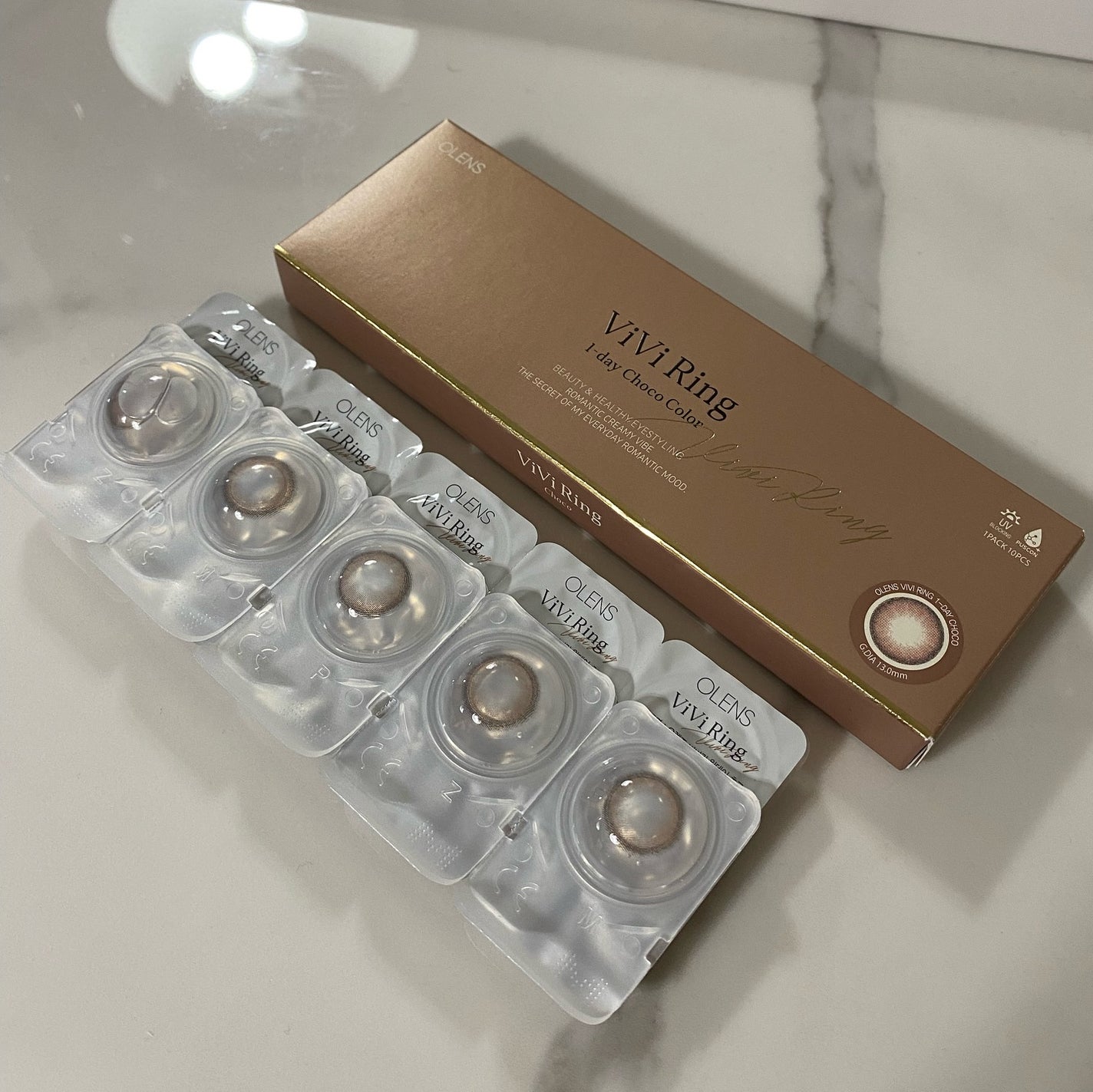 びゃっこまる on LIPS 「甘いチョコレートカラコン🍫🤎韓国カラコンOLENSのチョコ系レ..」(3枚目)