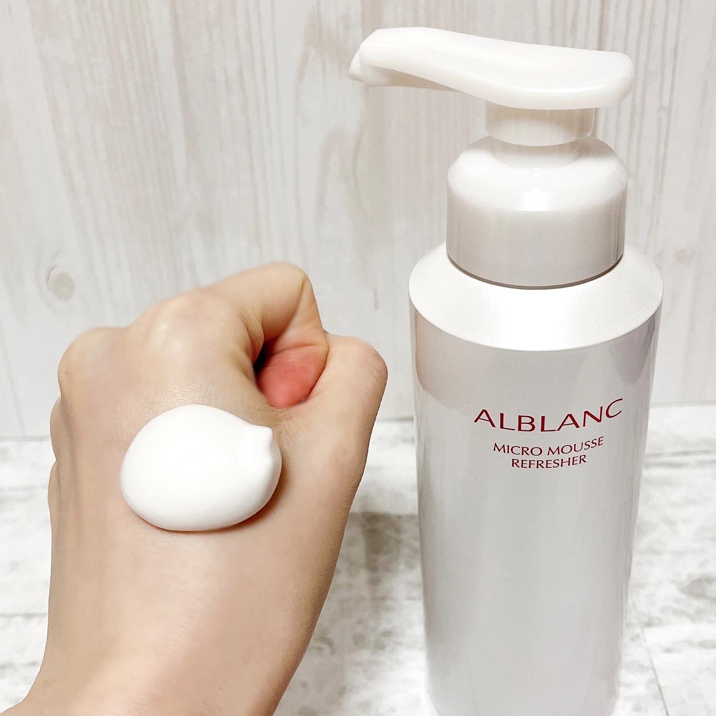 マイクロムース リフレッシャー/ALBLANC/泡洗顔を使ったクチコミ（3枚目）