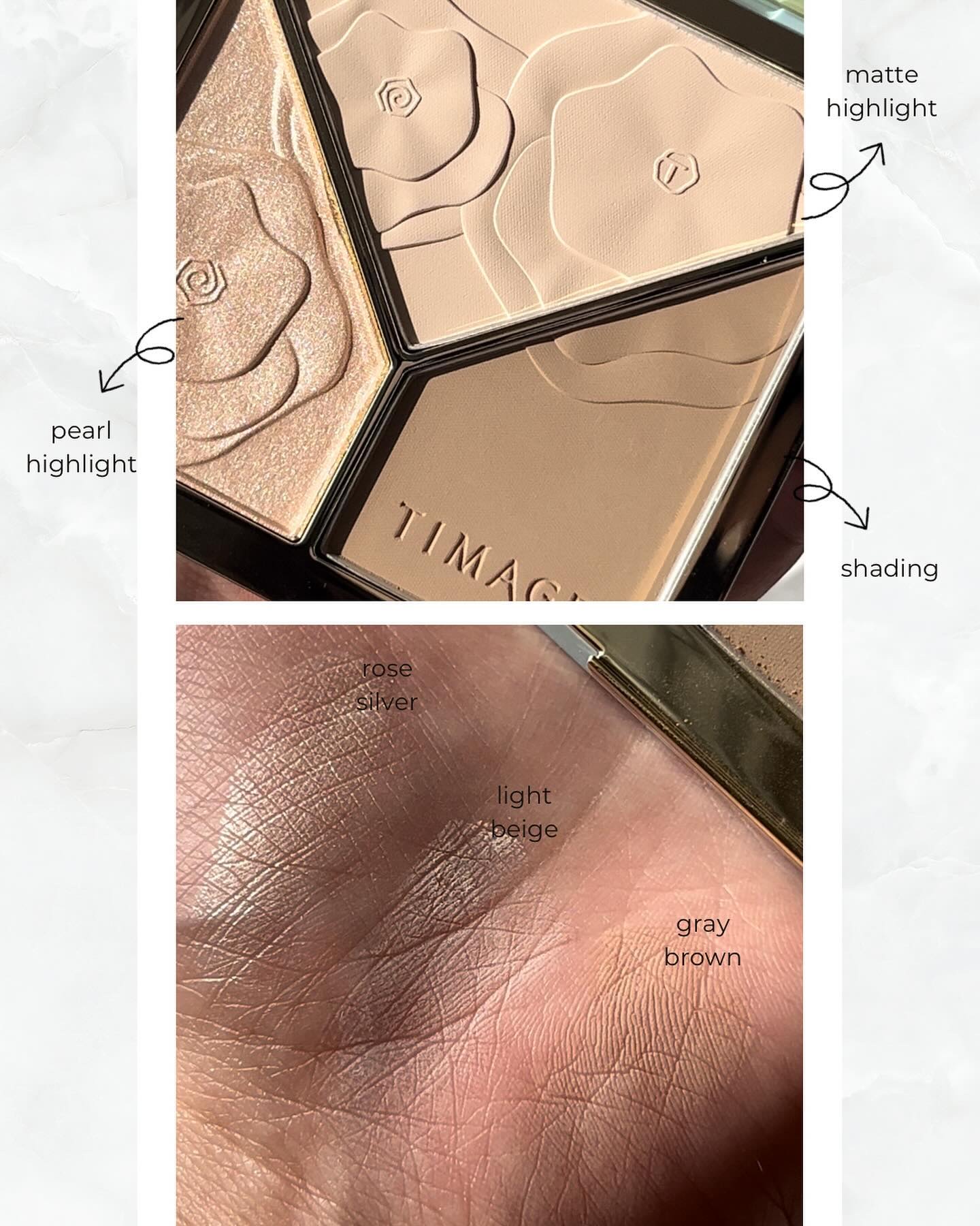 ハイライトシェーディングパレット/TIMAGE/パウダーハイライトを使ったクチコミ（3枚目）