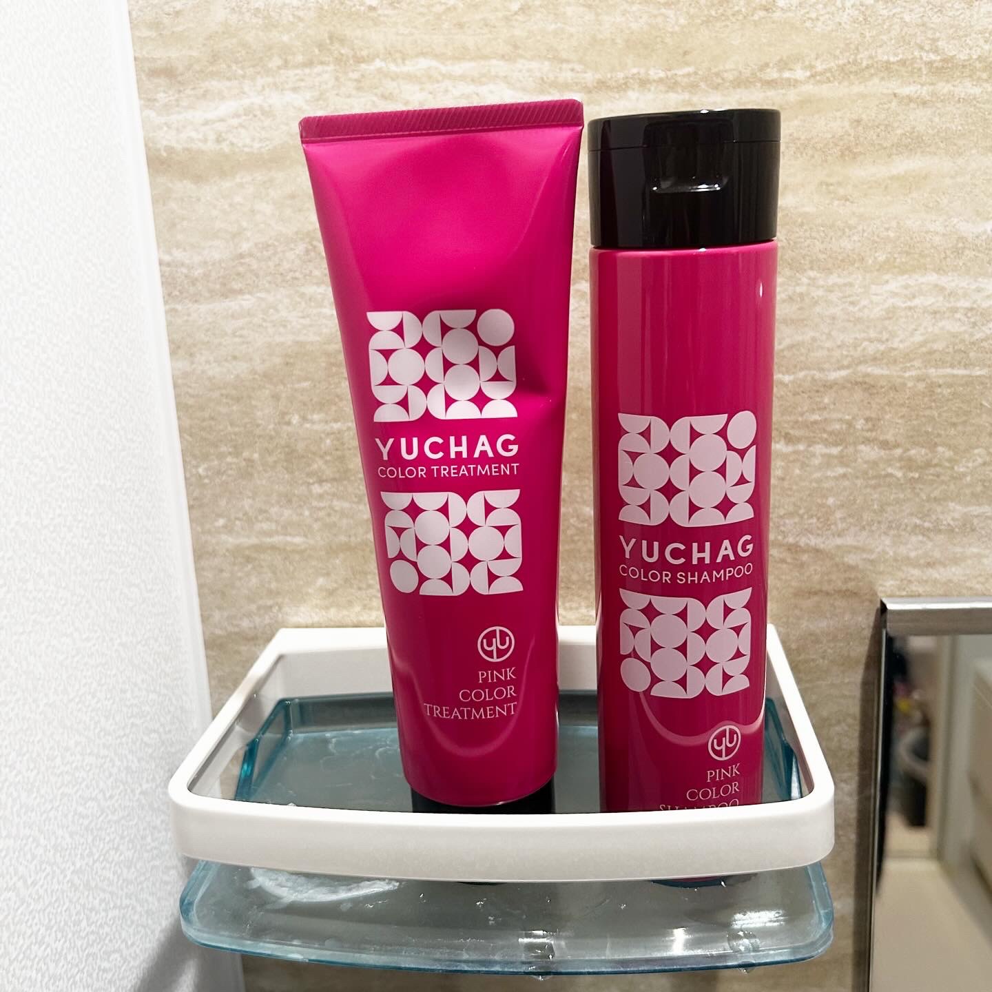 ユチャ　カラーシャンプー/カラートリートメント ピンク トリートメント（180g）/YUCHAG/市販シャンプーを使ったクチコミ（1枚目）