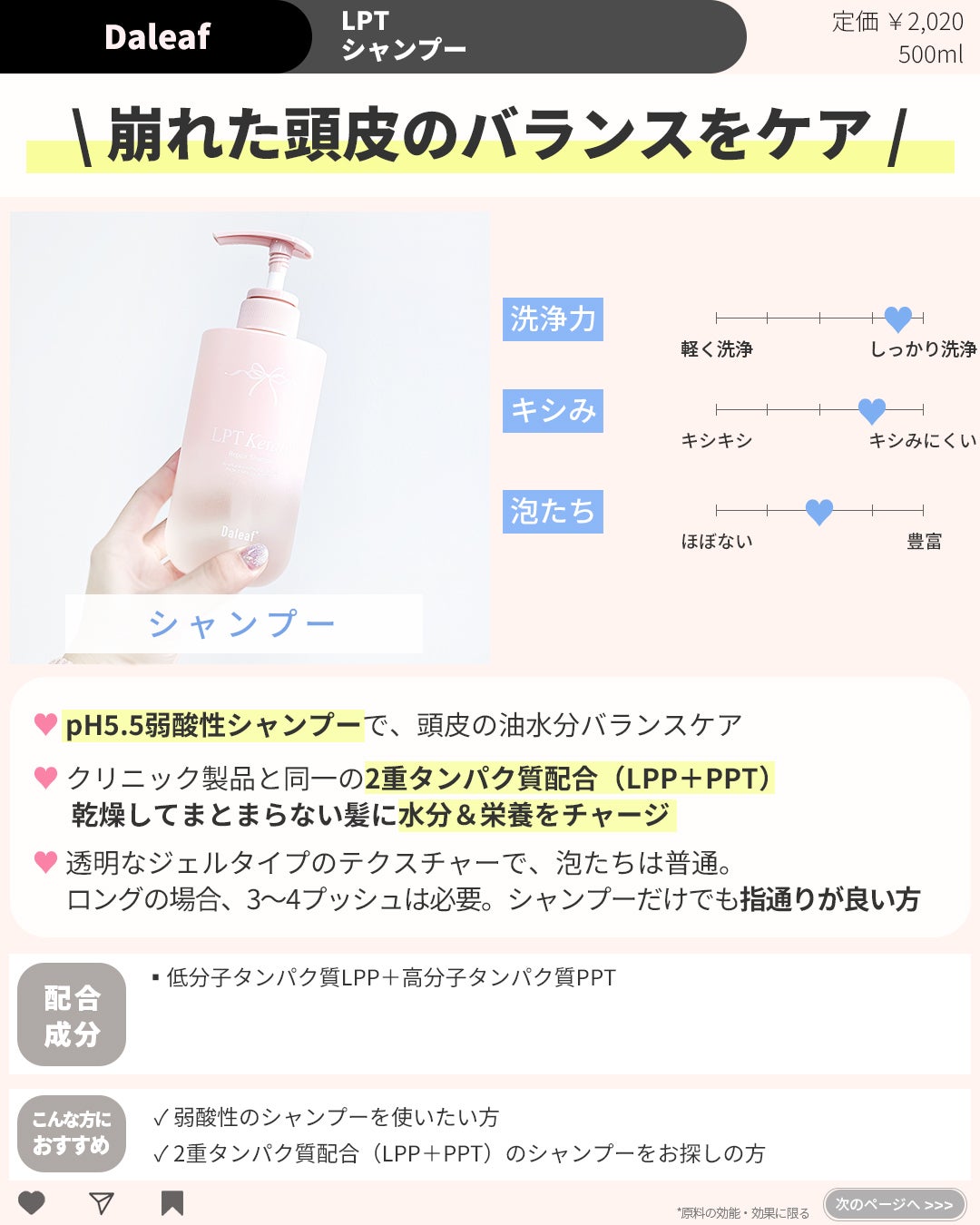 LPTケラチンリペアトリートメント/Daleaf/洗い流すヘアトリートメントを使ったクチコミ(3枚目)
