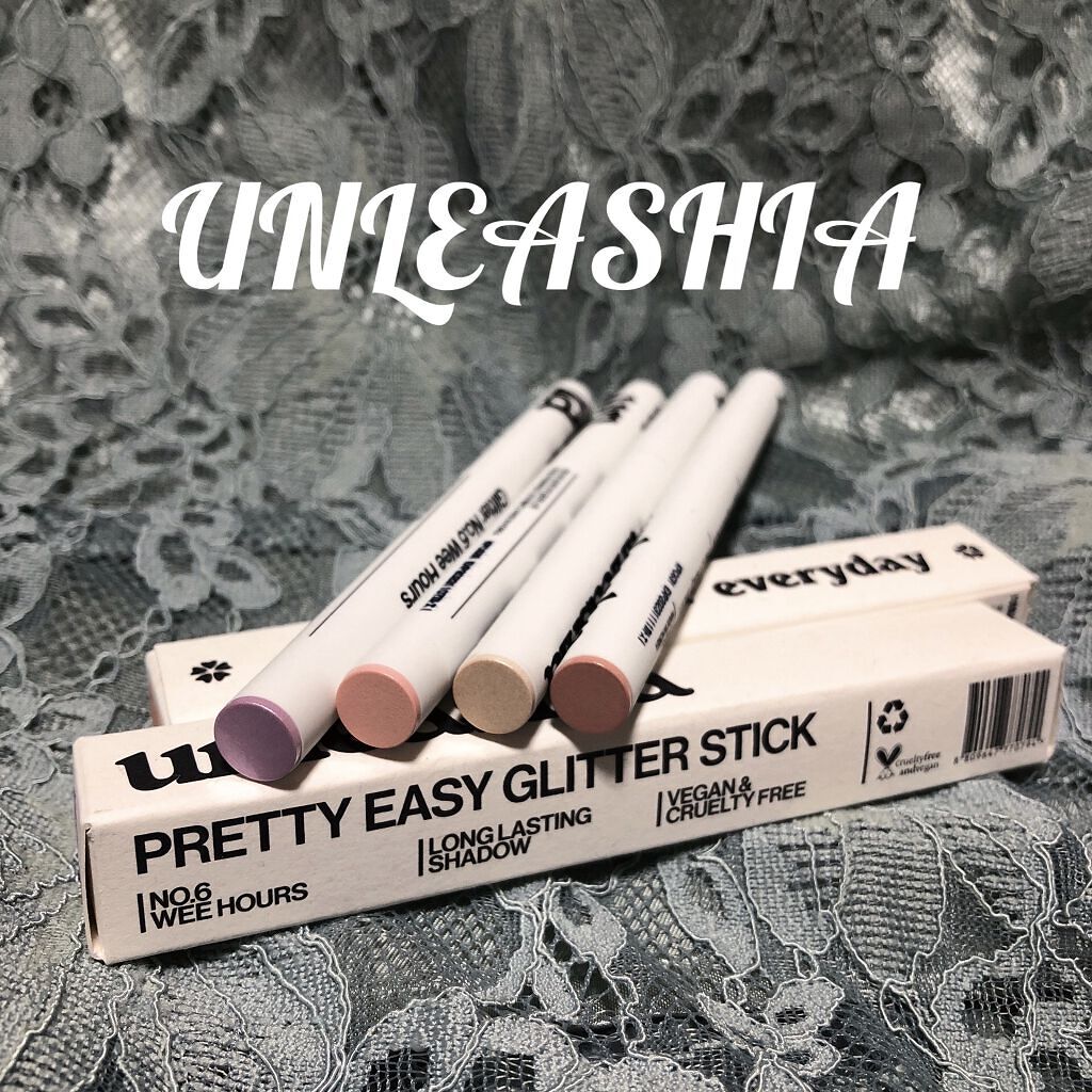 プリティー イージーグリッタースティック N°8 ヌーディーモーン/unleashia/グリッターを使ったクチコミ（1枚目）