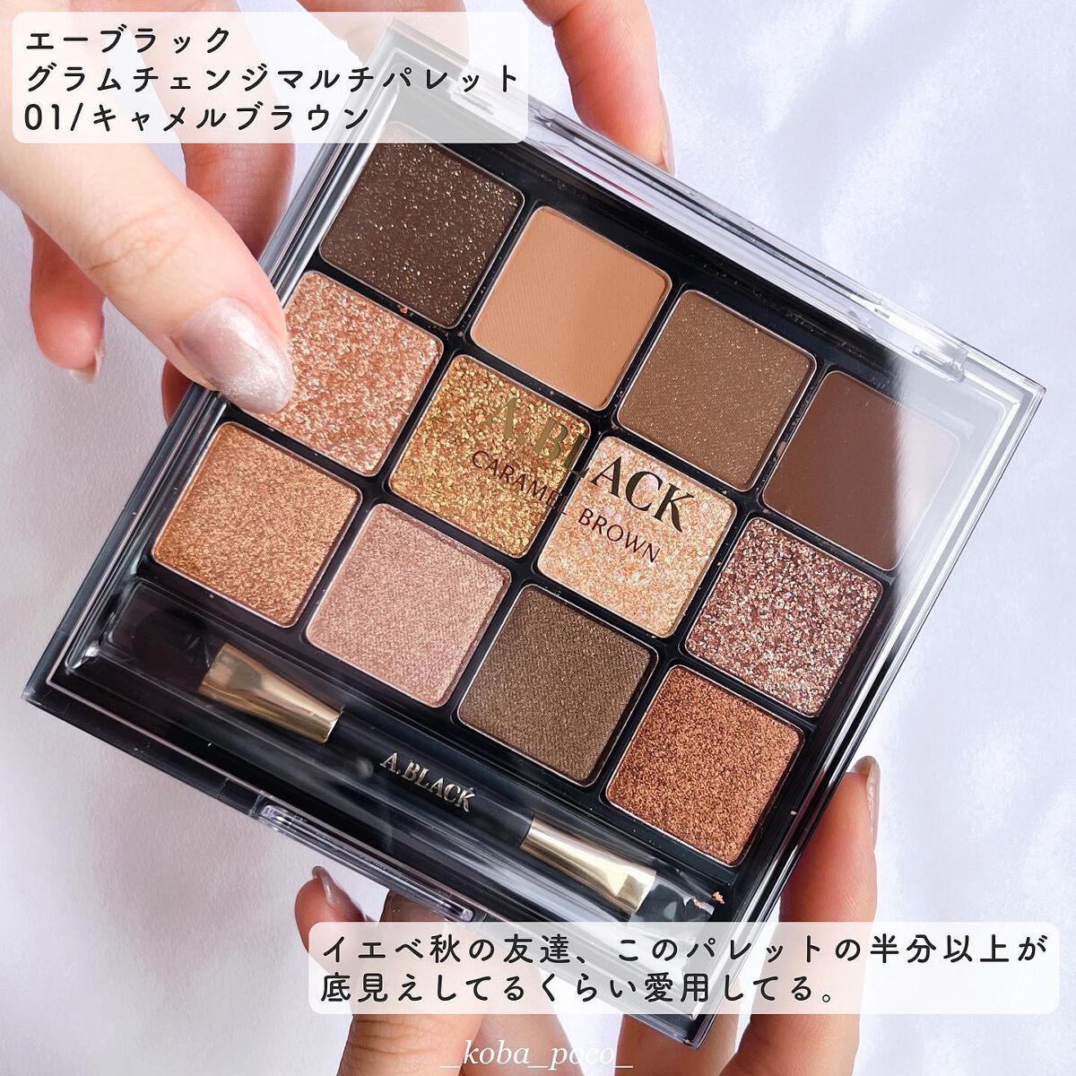 グラムチェンジマルチパレット 01 キャラメルブラウン/A.BLACK/マルチパレットを使ったクチコミ（2枚目）