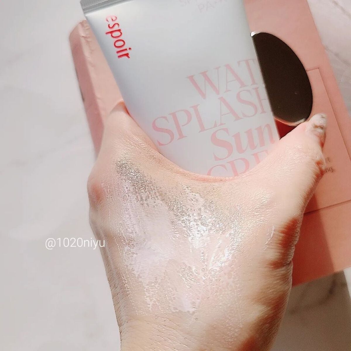 ウォータースプラッシュサンクリーム セラミド/espoir/日焼け止めクリームを使ったクチコミ(4枚目)
