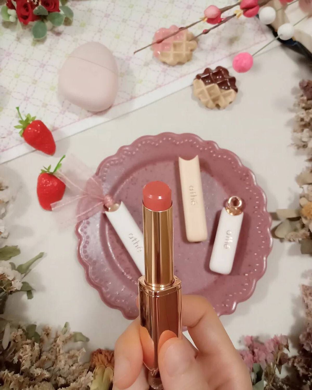 athe AUTHENTIC AIRY LIP BALM/athé/口紅を使ったクチコミ(1枚目)