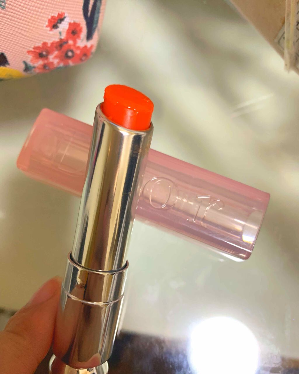 【旧】ディオール アディクト リップ グロウ 017 ウルトラ コーラル/Dior/リップケアを使ったクチコミ（1枚目）