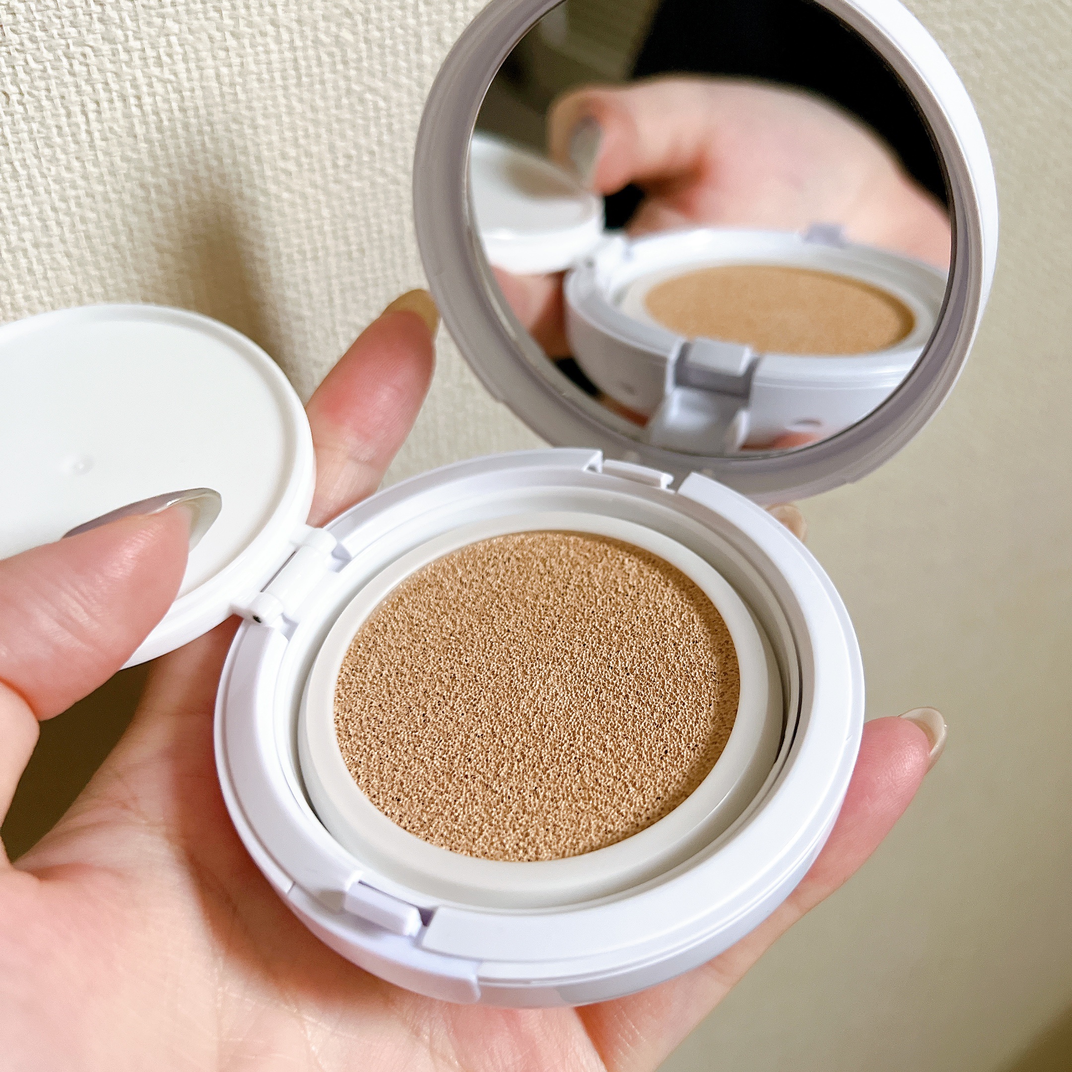 クッションファンデ 01 フェアライト/sopo/クッションファンデーションを使ったクチコミ（2枚目）