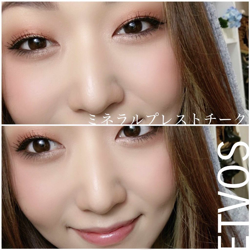 ミネラルプレストチーク/エトヴォス/パウダーチークを使ったクチコミ(1枚目)