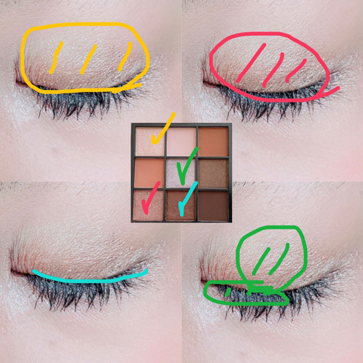 ブルーミングアイカラーパレット (TOKYO GIRLS COLLECTION) 001/U R GLAM/アイシャドウパレットを使ったクチコミ（2枚目）