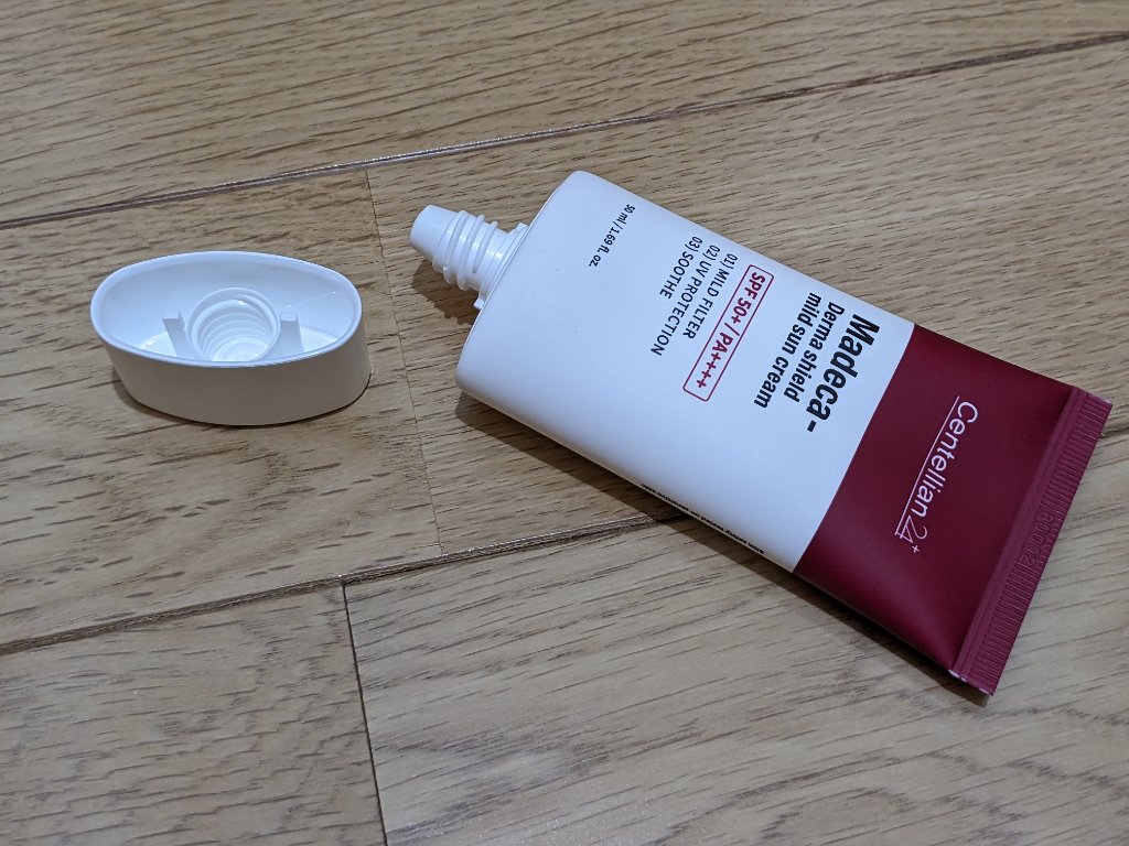 マデカ ダーマシールド マイルドサンクリーム/センテリアン24/日焼け止めクリームを使ったクチコミ（3枚目）