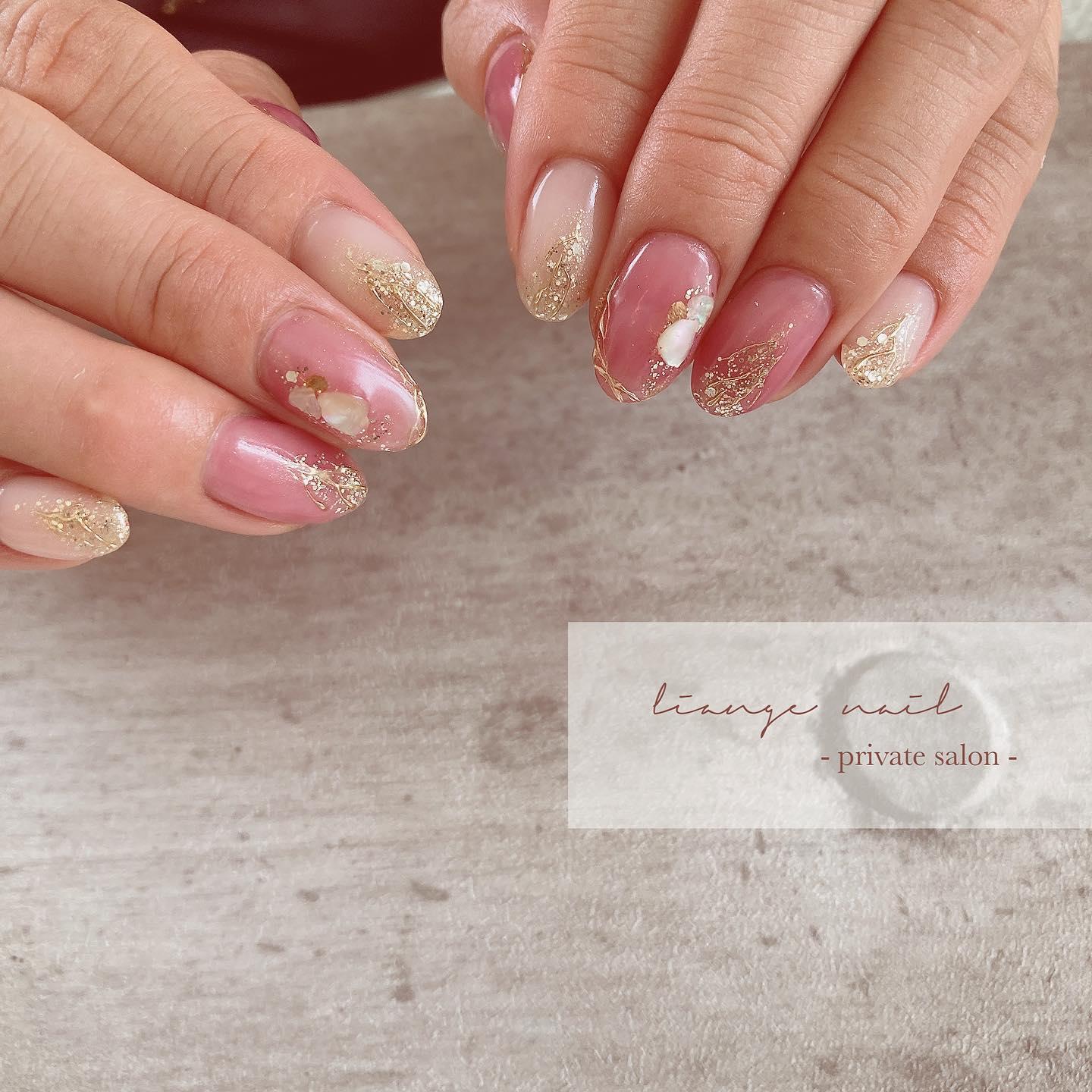 #リアンジェネイル,#柏ネイル,#ネイル,#ニュアンスネイル,#大人ニュアンスネイル,#夏ネイル,#シェルネイル,#ミラーネイルのネイルデザイン