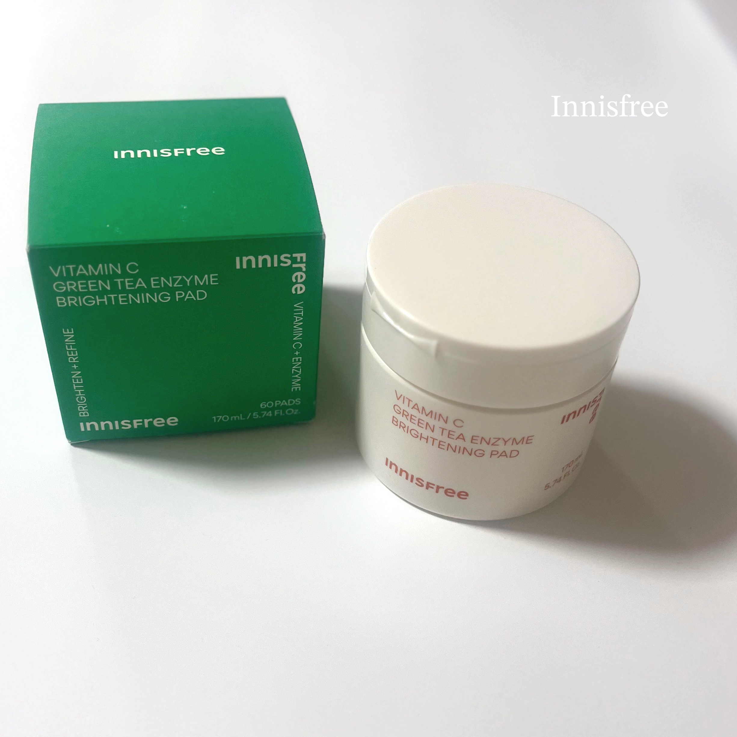 ビタC グリーンティーエンザイム ブライト パッド/innisfree/トナーパッドを使ったクチコミ（1枚目）