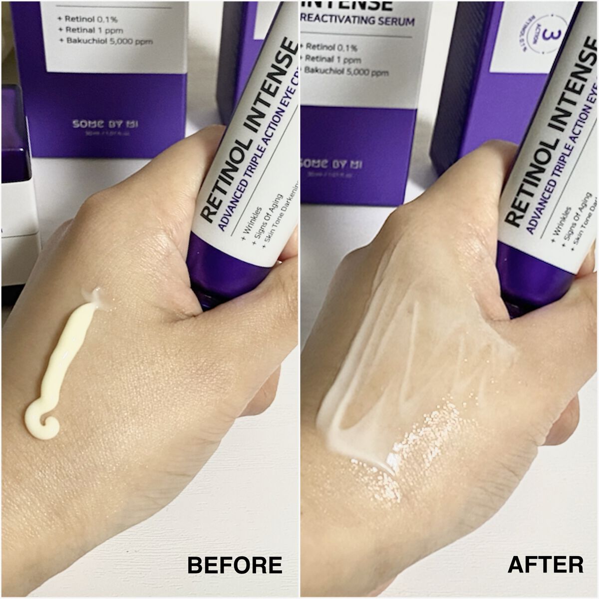 レチノールインテンシブ アドバンスドトリプルアクションアイクリーム/SOME BY MI/アイケア・アイクリームを使ったクチコミ（3枚目）