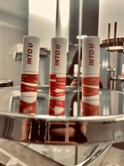 スーパーマットリップ&チークマッド/INTO U/口紅を使ったクチコミ(4枚目)