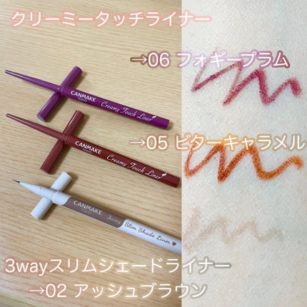 3wayスリムシェードライナー/キャンメイク/リキッドアイライナーを使ったクチコミ(1枚目)