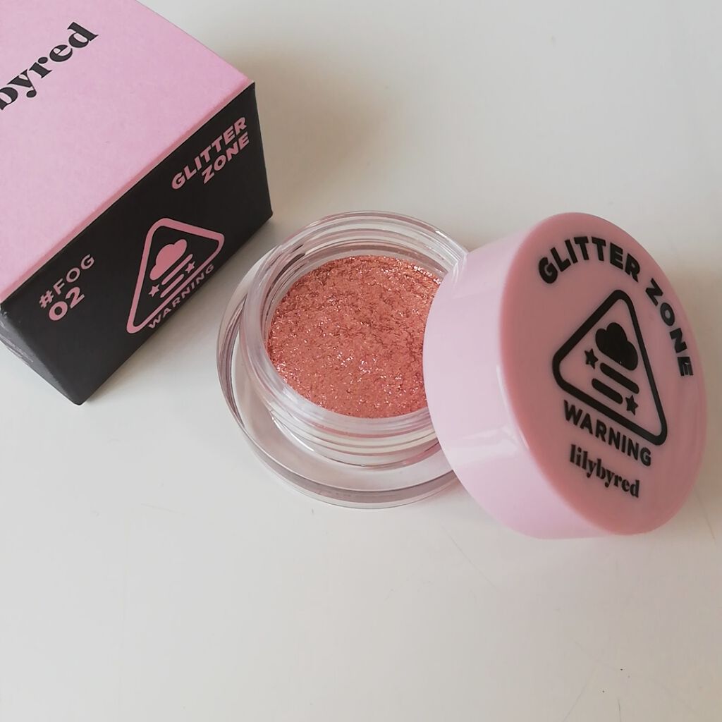 グリッターゾーン FOG #02 PEACH PINK/lilybyred/グリッターを使ったクチコミ（2枚目）