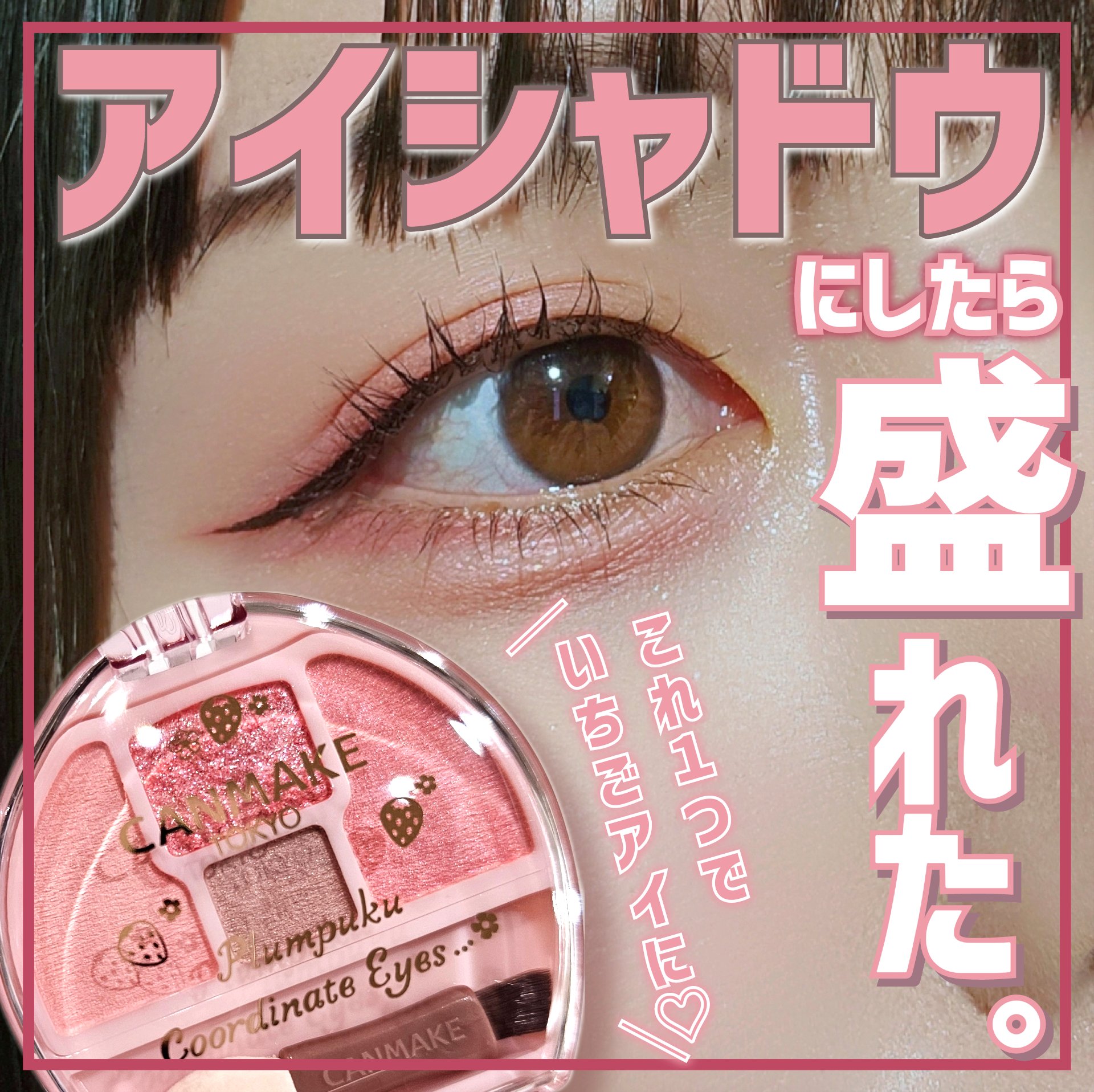プランぷくコーデアイズ/キャンメイク/パウダーアイシャドウを使ったクチコミ（1枚目）