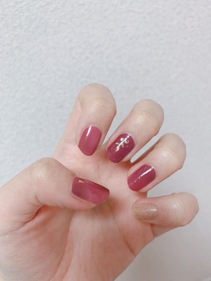 ジェル風ネイルシール/キャンドゥ/ネイルシールを使ったクチコミ(1枚目)