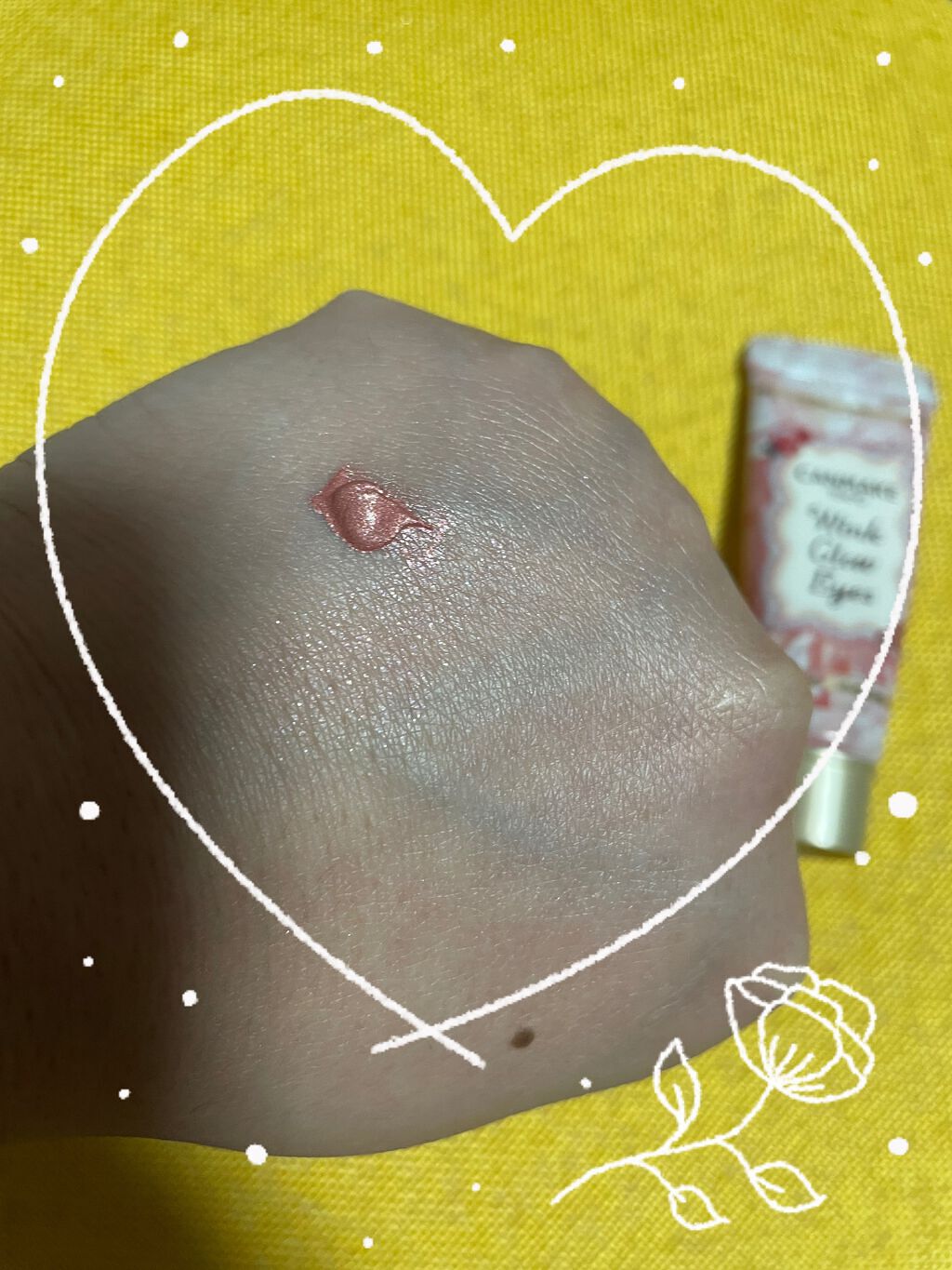 ウィンクグロウアイズ No.05 アプリコットチェリーチュール/キャンメイク/ジェル・クリームアイシャドウを使ったクチコミ（2枚目）