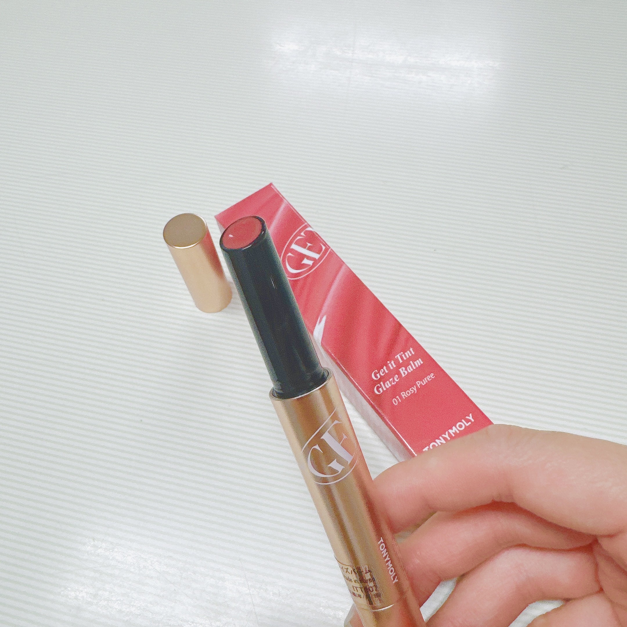 ゲットイットティントグレーズバーム/TONYMOLY/リップティントを使ったクチコミ（2枚目）