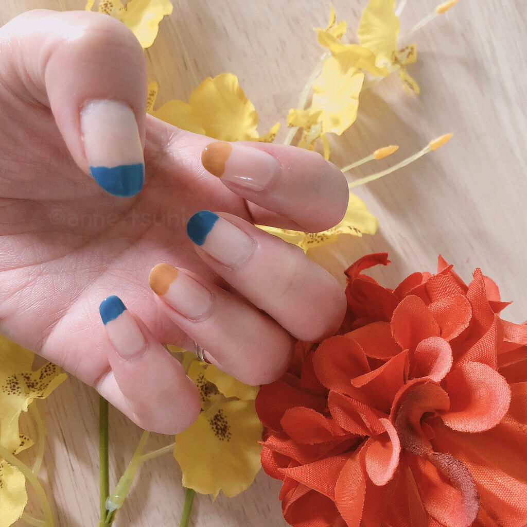 #しずくネイル,#100均ネイル,#塗りかけネイル,#適当ネイル,#セルフネイル,#自爪ネイルのネイルデザイン