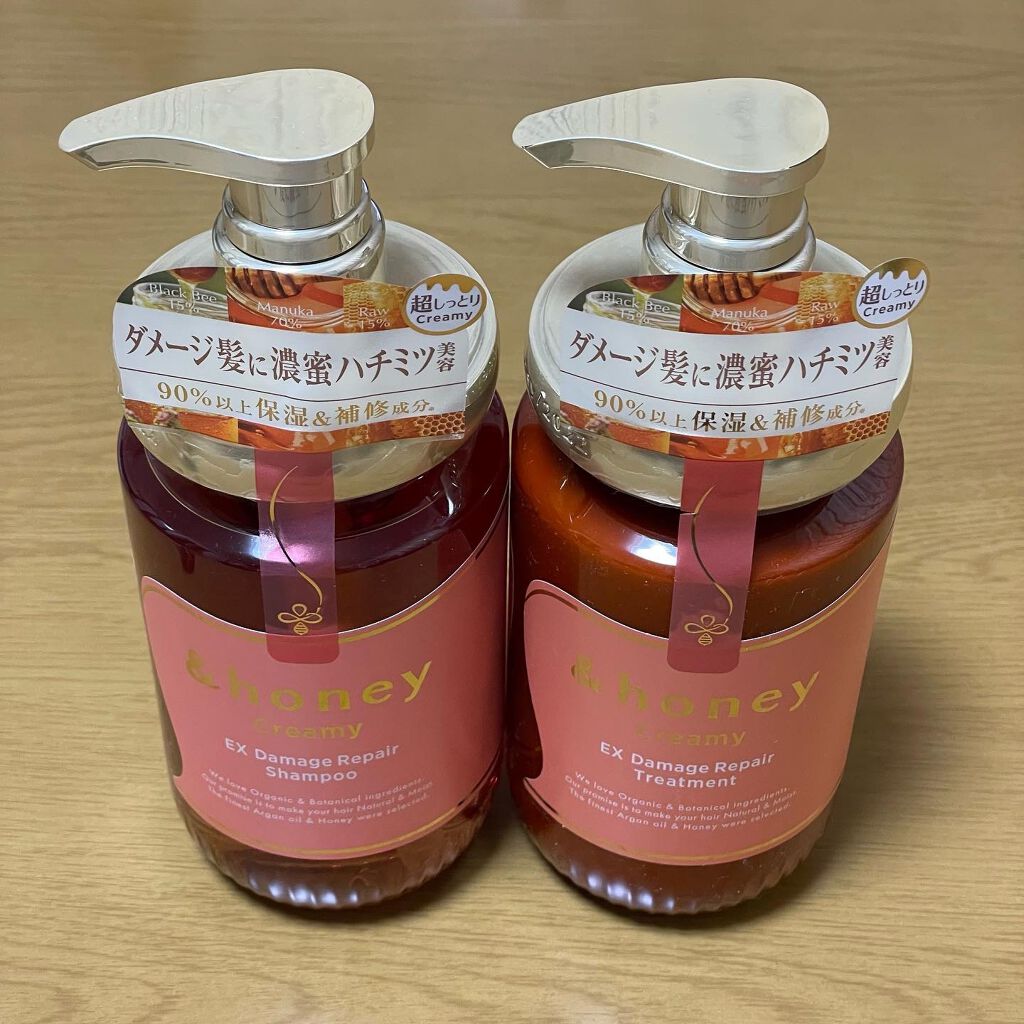 Creamy EXダメージリペアシャンプー1.0/ヘアトリートメント2.0/&honey/市販シャンプーを使ったクチコミ（1枚目）