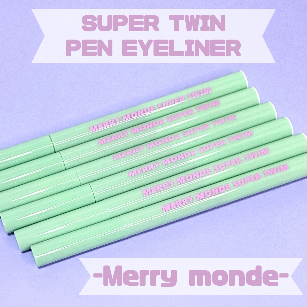 Merrymonde Super Twim Pen Eyelinerのクチコミ「#PR
メリーモンドさまからいただきました✨

《Merry Monde》
スーパーツイン ペ.....」（1枚目）