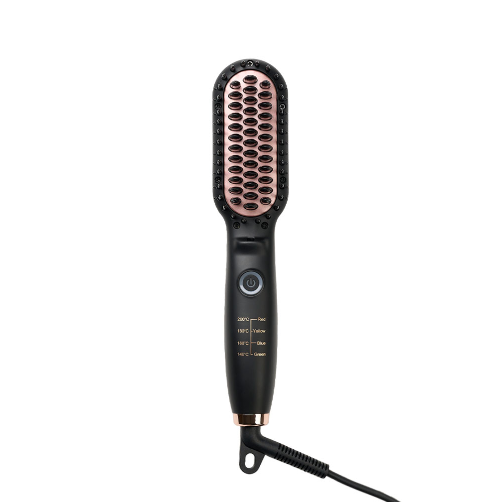 ブラシ型ヘアアイロン 【ミニ】ブラック