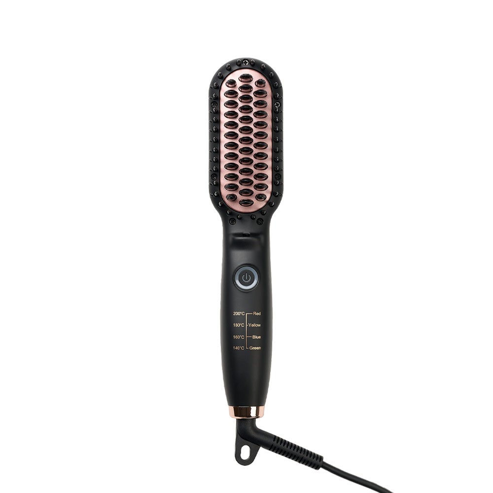 ブラシ型ヘアアイロン 【ミニ】ブラック