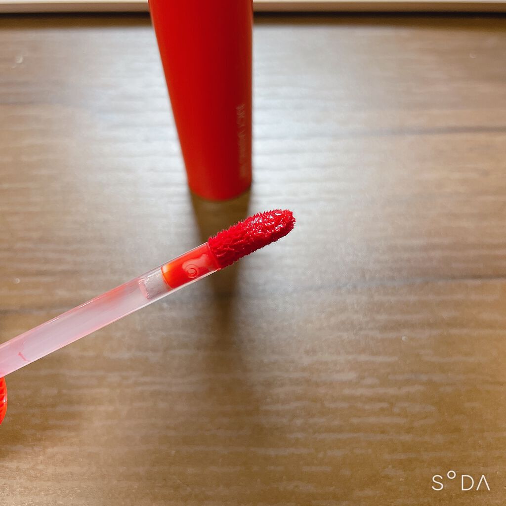 ジューシーラスティングティント 02 ルビーレッド(RUBY RED)/rom&nd/リップティントを使ったクチコミ（2枚目）