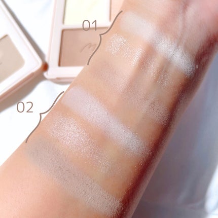 チート顔コントゥアパレット/MilleFée/パウダーハイライトを使ったクチコミ(7枚目)