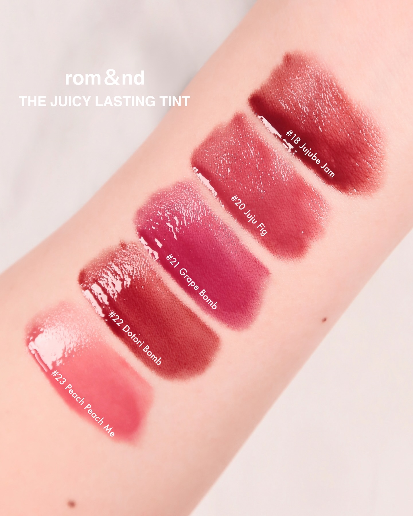 ザ ジューシーラスティングティント/rom&nd/リップティントを使ったクチコミ（2枚目）