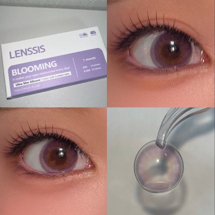 LENSSIS ブルーミンシリーズのクチコミ「《LENSSIS blooming violet 1month》
@lenssis2 様のXの.....」(1枚目)