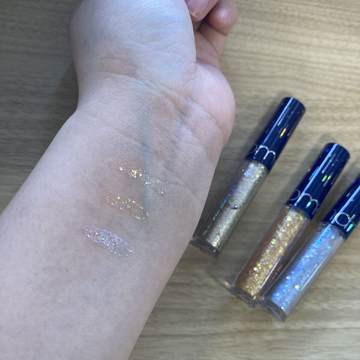 リキッド グリッター シャドウ/rom&nd/グリッターを使ったクチコミ（3枚目）