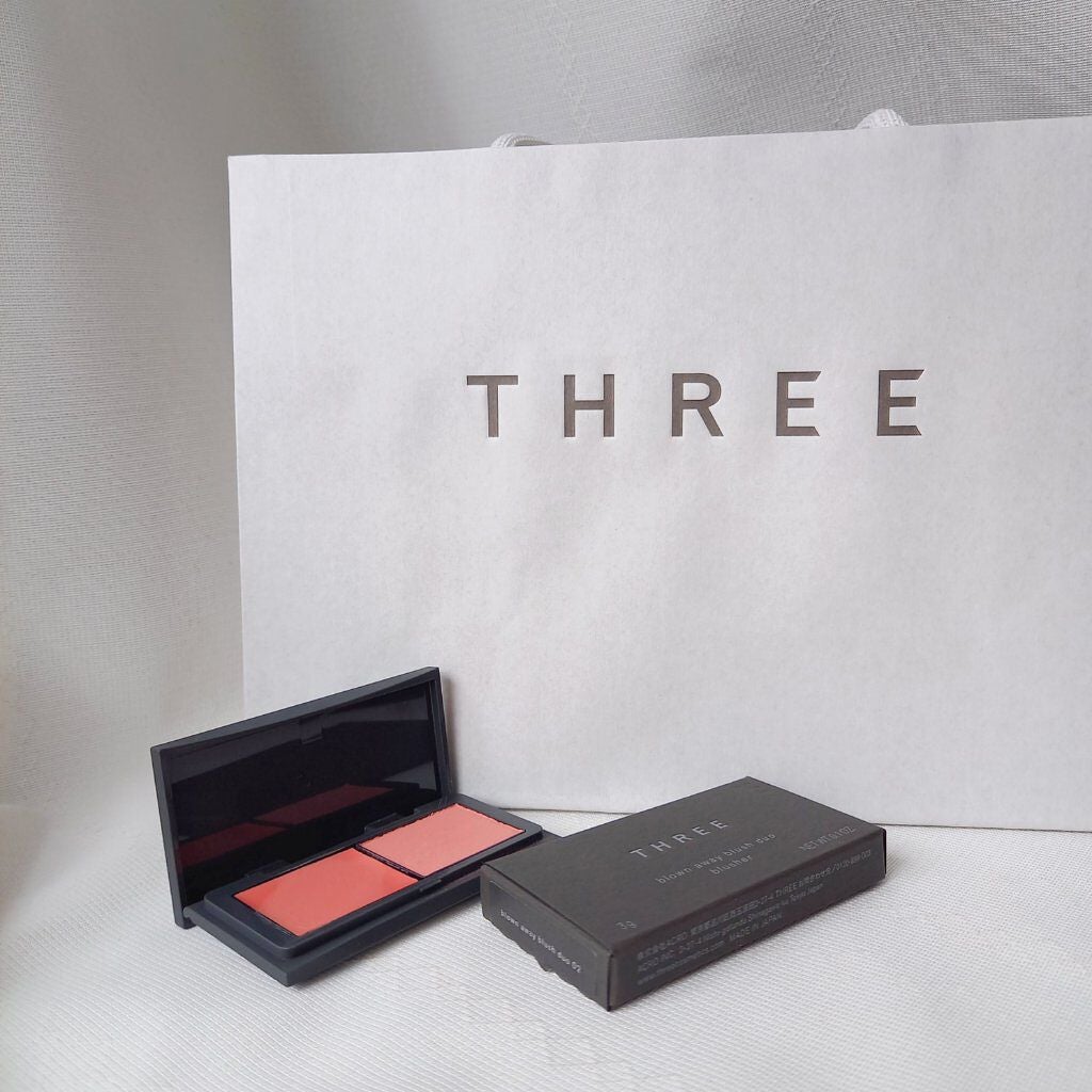 ブロウンアウェイ ブラッシュデュオ/THREE/ジェル・クリームチークを使ったクチコミ(1枚目)