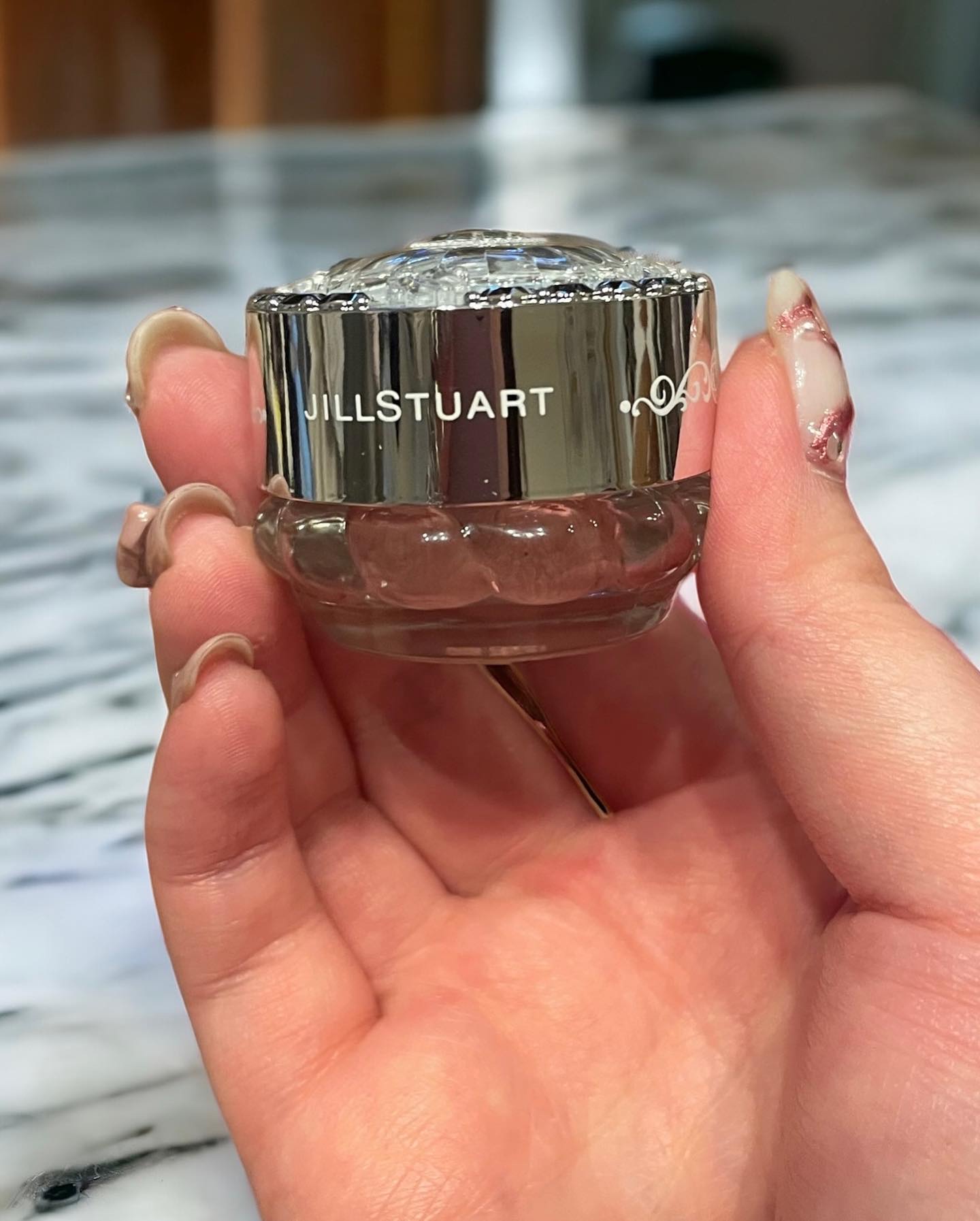 ジルスチュアート　エターナル アイビジュー 08 morganite love/JILL STUART/ジェル・クリームアイシャドウを使ったクチコミ（2枚目）