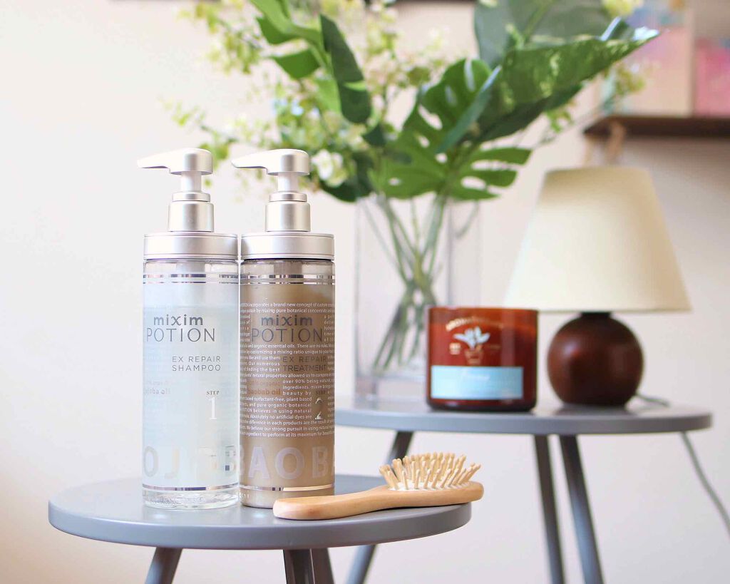 リペアシャンプー/ヘアトリートメント/mixim POTION/シャンプー・コンディショナーを使ったクチコミ（1枚目）