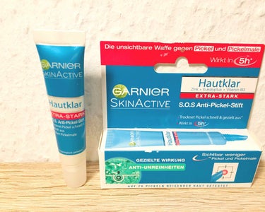 ◯商品名
GARNIER SKINACTIVE
Hautklar
S.O.S Anti-Pickel-Stift
#ドイツ #海外コスメ

◯感想など
 GARNIERのニキビ対策ジェルです。
中身は透