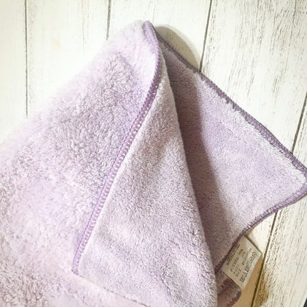 ヘアドライマイクロファイバータオル パープル/ハホニコハッピーライフ/ヘアケアグッズを使ったクチコミ(3枚目)