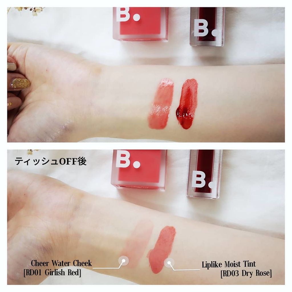 Cheer Water Cheek/B. by BANILA/リキッドチークを使ったクチコミ(2枚目)