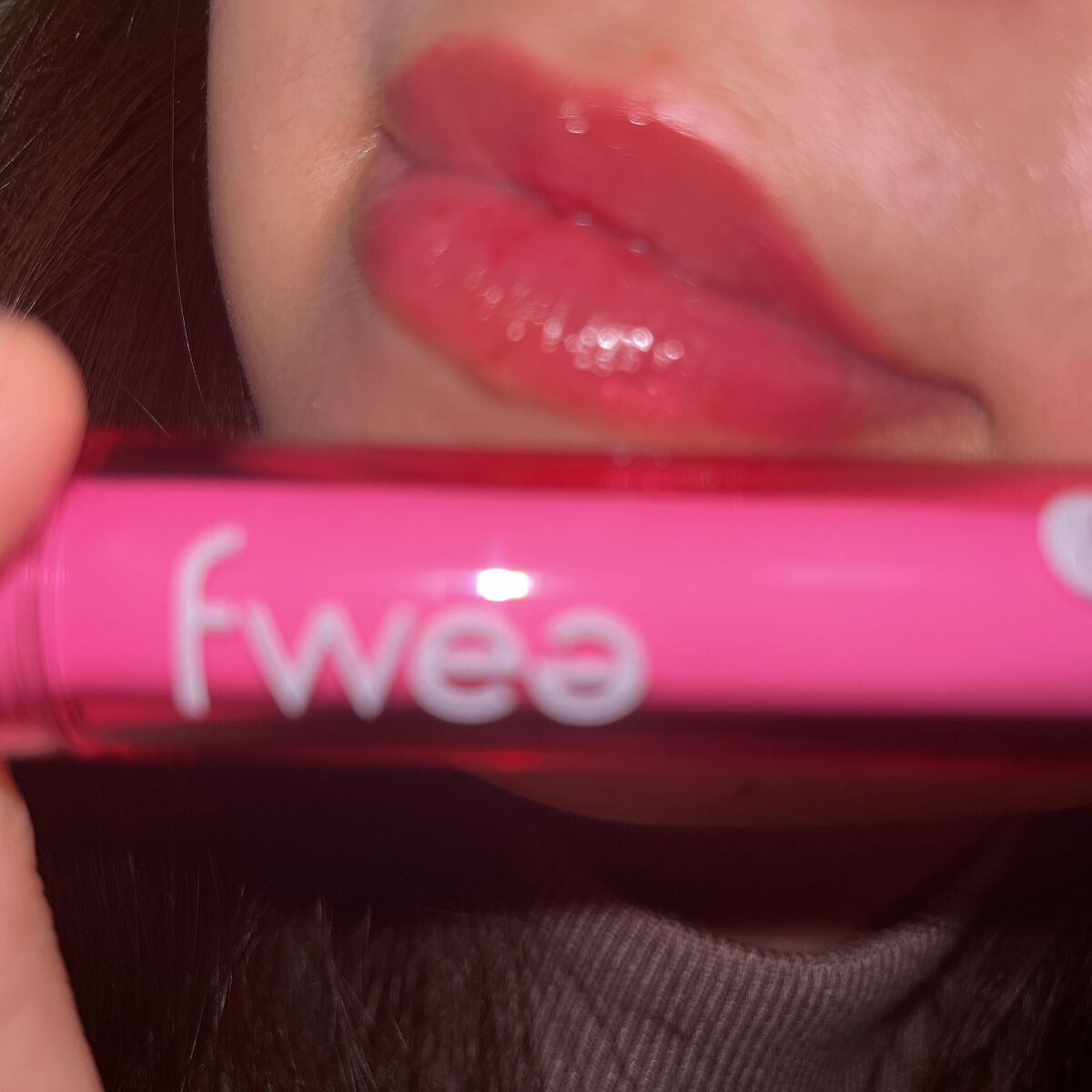 フィーティントガラス/fwee/リップティントを使ったクチコミ（2枚目）