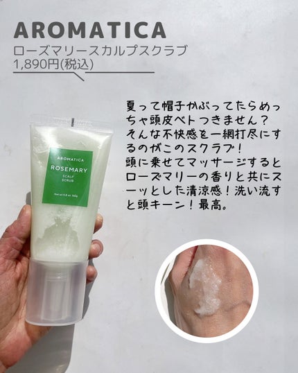 ローズマリー スカルプ スクラブ/AROMATICA/ヘッドスクラブを使ったクチコミ(7枚目)