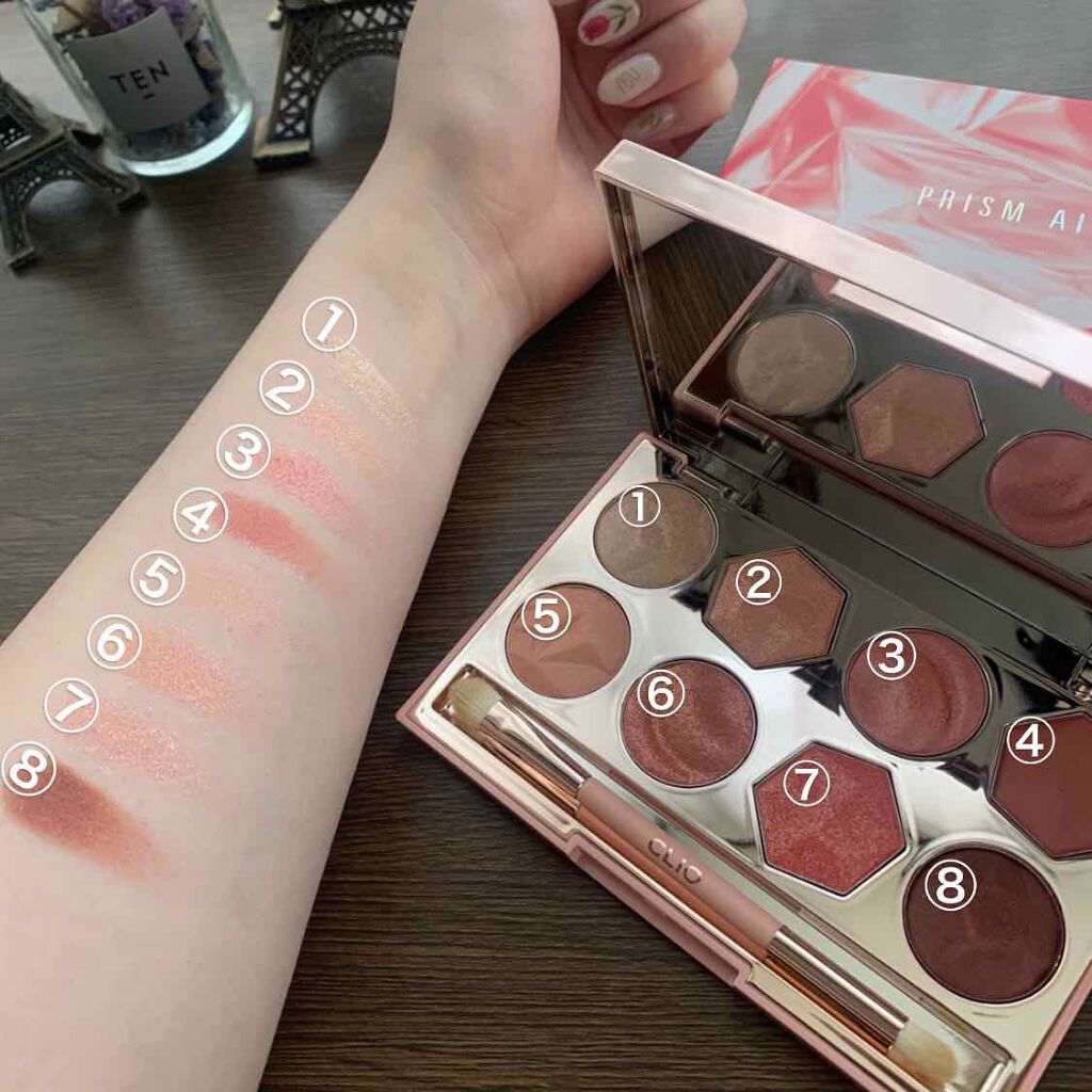プリズム エアー アイ パレット/CLIO/アイシャドウパレットを使ったクチコミ（2枚目）