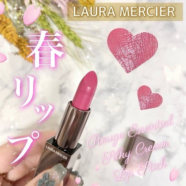 LAURA MERCIER ⑅୨୧*・. +°
▶ルージュ エッセンシャル シルキー クリーム リップスティック
《 08 A LA ROSE 》
 
＼春にぴったり🌸ブルベ優勝ピンクリップ／
ワタシプ