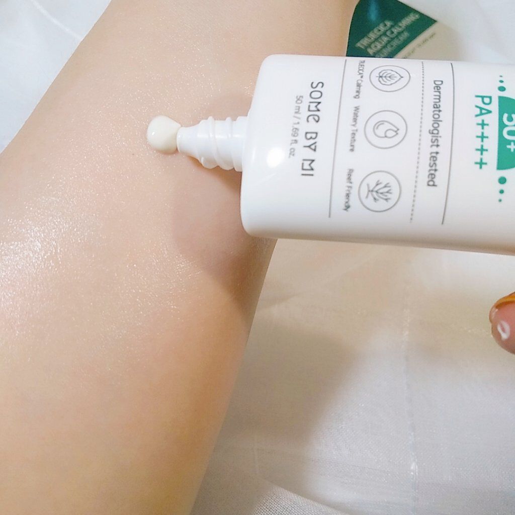 TRUECICA アクアカーミング日焼け止め/SOME BY MI/日焼け止めクリームを使ったクチコミ(3枚目)