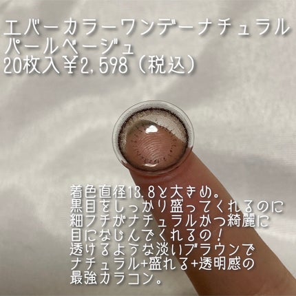 エバーカラーワンデー ナチュラル/エバーカラー/ワンデー(1DAY)カラコンを使ったクチコミ(2枚目)