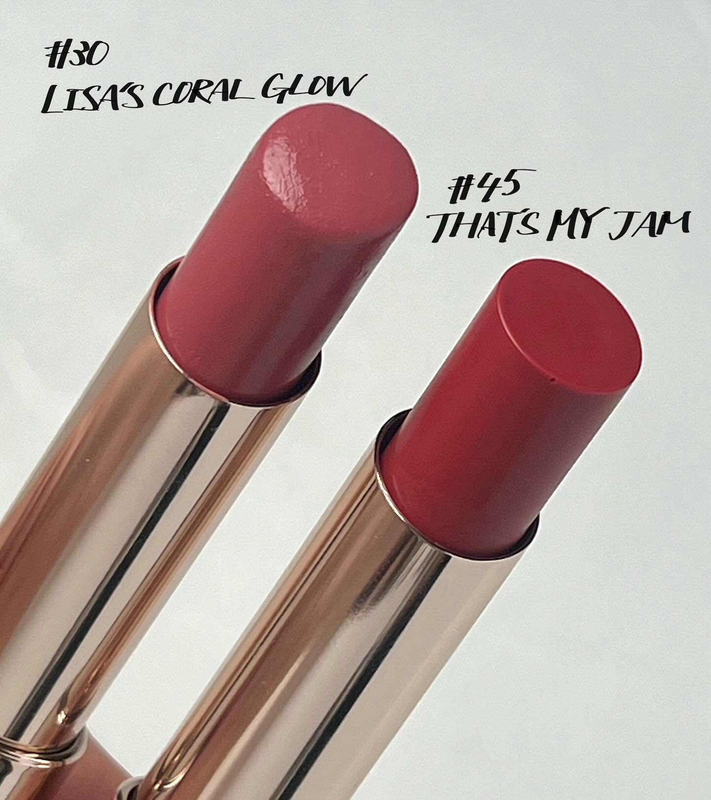 LANCOME イドル リップ バターグロウのクチコミ「とろけるような質感のイドルリップバターグロウ💄

45 ザッツマイジャムは柔らか&華やかなレッ.....」（3枚目）